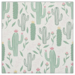 Cactus botanical pattern fabric