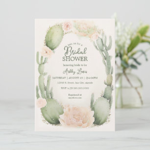 Cactus Bridal shower fiesta bridal desert shower Invitation