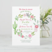 Cactus Bridal Shower Party Fiesta Mexican Invite (Standing Front)