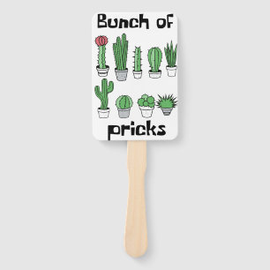 Cactus Bunch Of Pricks Hand Fan