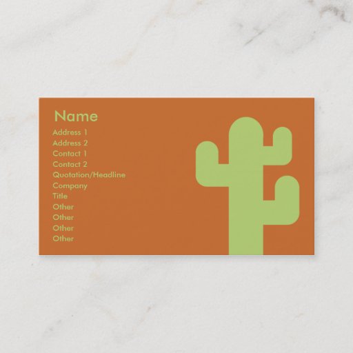 Customizable Cactus - Business Business Cards
