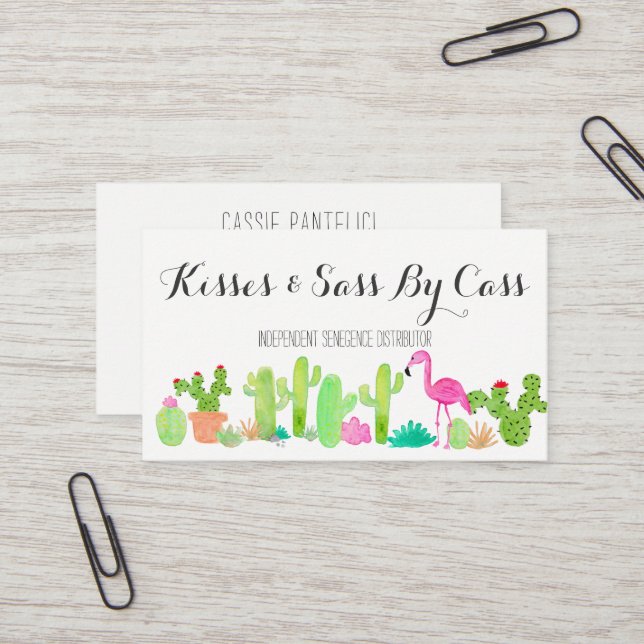 Cactus Business Card (Front/Back In Situ)