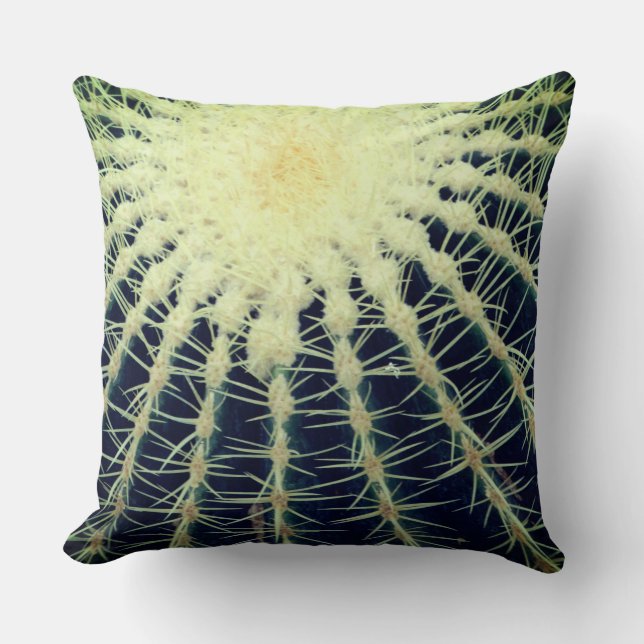 Cactus Cacti Plant Botanical Photography  Throw Pillow (Front)