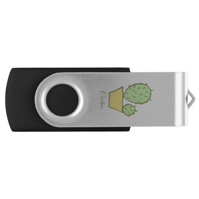 Cactus Cacti USB Swivel Flash Drive (Front)