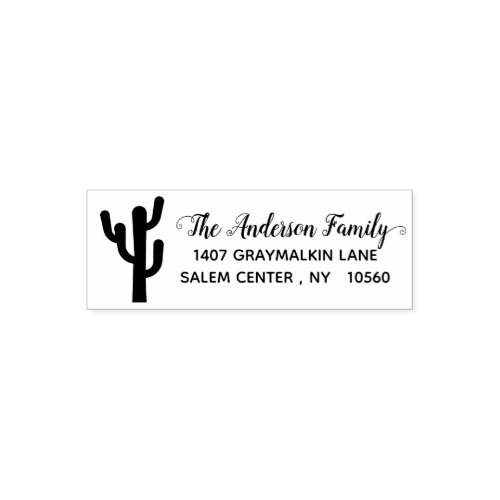 Cactus Calligraphy Address Family Handwritten Self_inking Stamp