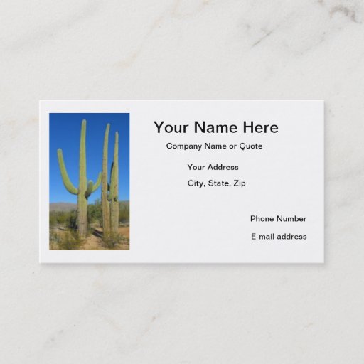 Customizable Cactus Cards Business Card Template
