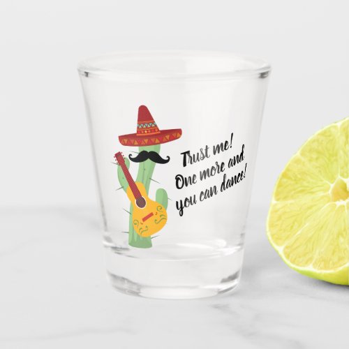 Cactus Cartoon Mexican Tequila Shot Glass