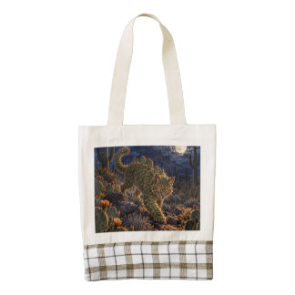Cactus Cat Tote Bag - Cute Canvas Carryall