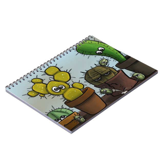 Cactus characters notebook (Left Side)