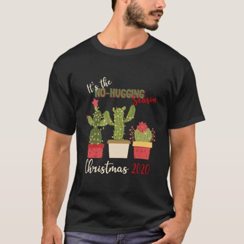 Cactus Christmas 2020 Cactus Lovers Design Social  T_Shirt