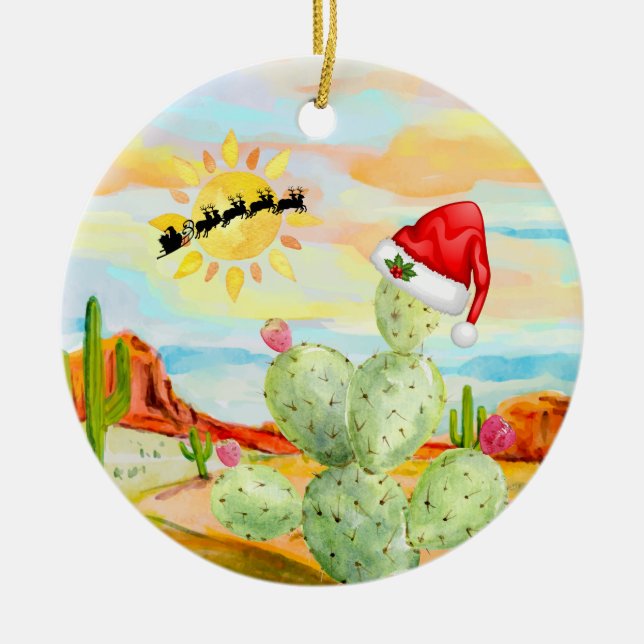 Cactus Christmas Ornament (Front)