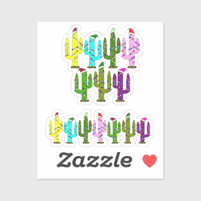 Cactus Christmas  Sticker (Sheet)