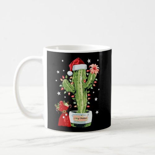 Cactus Christmas Sweater Lights Santa Gifts Xmas P Coffee Mug