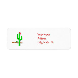 Cactus Christmas Tree - Address Labels