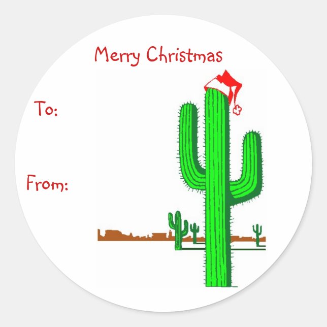 Cactus Christmas Tree - Gift Tags (Front)