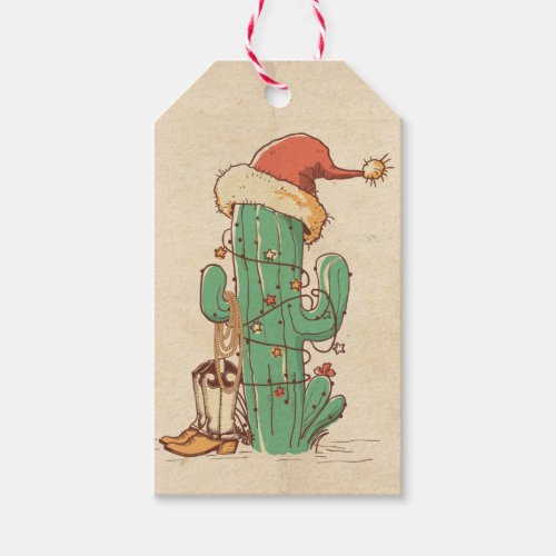 Cactus Christmas tree Gift Tags