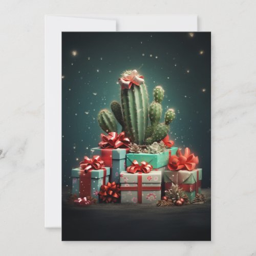Cactus Christmas Tree Holiday Card