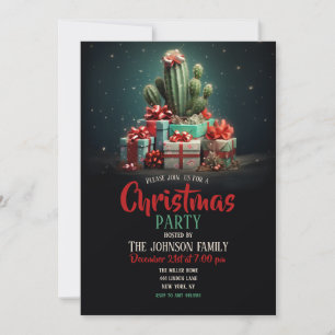 Cactus Christmas Tree Invitation