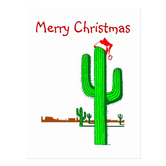 With my christmas cactus i wish to you, my dear friend, ha… Cactus Christmas Tree - Postcard | Zazzle.com