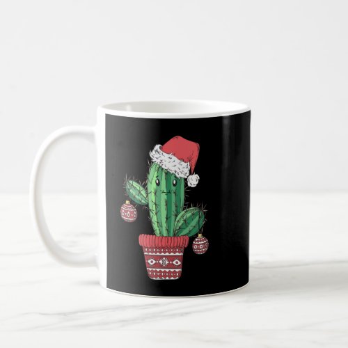 Cactus Christmas Tree Santa Xmas Succulent Plant l Coffee Mug