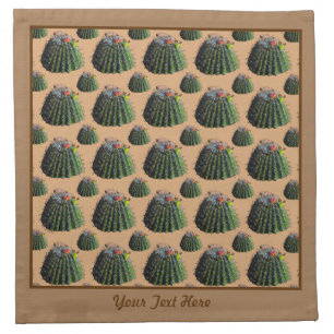 Cactus Cloth Napkin - Optional Personalization
