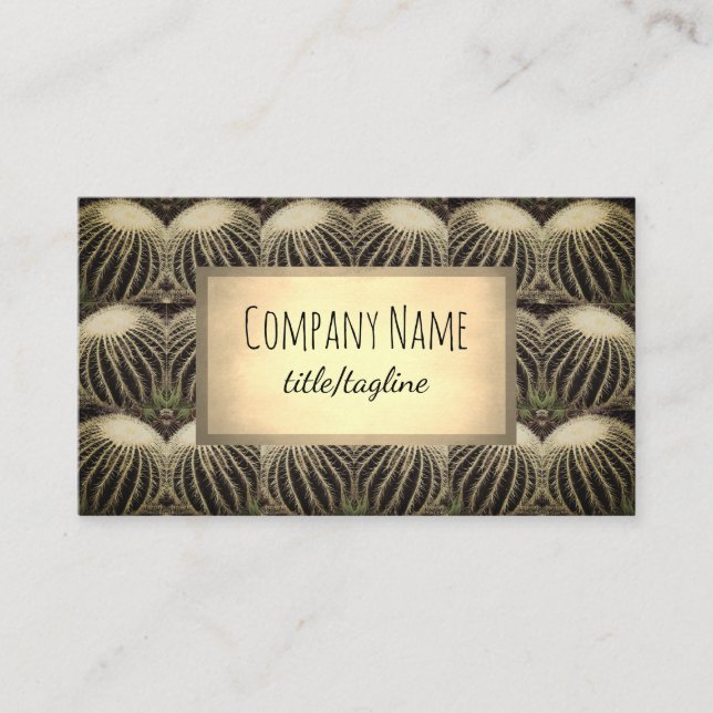 cactus collage nature photo artistic double sided  business card (Front)