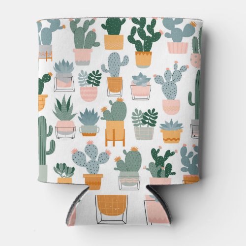 Cactus Collection in Pots Design Can Cooler