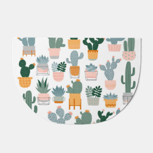 Cactus Collection in Pots Design Doormat