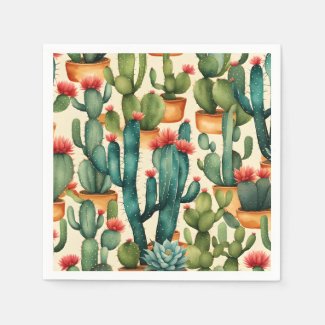 Cactus Colorful Watercolor art 