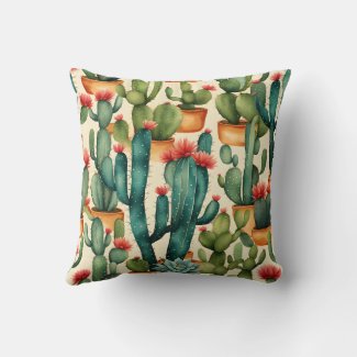 Cactus Colorful Watercolor art 
