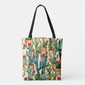 Cactus Colorful Watercolor art 