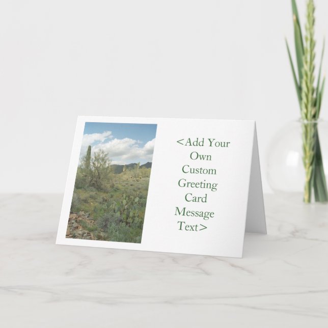 Cactus Coloring Desert Greeting Card or Note Card (Front)