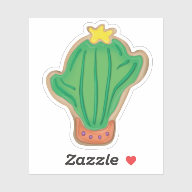 Cactus cookie sticker (Sheet)