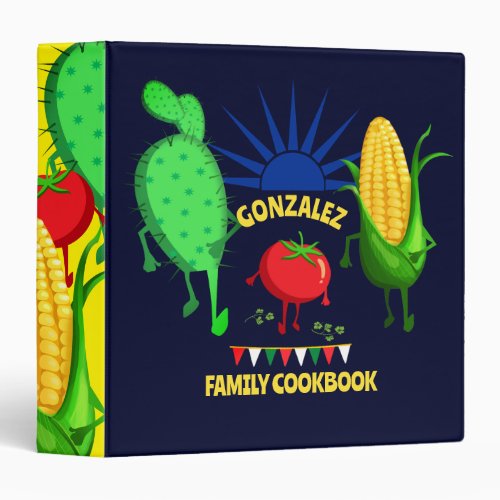 Cactus corn Mexican food southwest cookbook recipe 3 Ring Binder