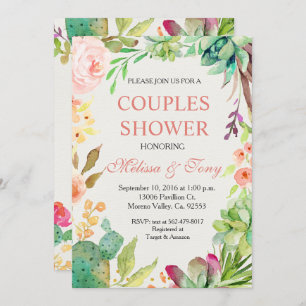 Cactus Couple Shower Invitation