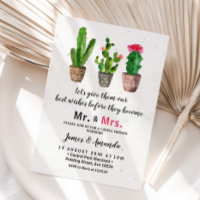 Cactus Couple Shower Mr and Mrs Cactus Floral