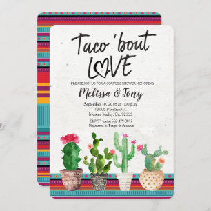 Cactus Couples Shower Invitation Taco Bout Love