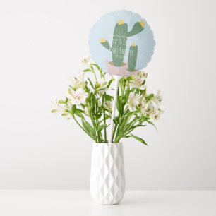 Cactus Cupcakes Baby Shower Thank You Blue Pink Balloon