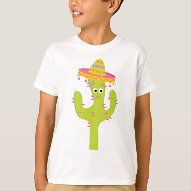 Cactus Cute Mexican T-Shirt (Front)
