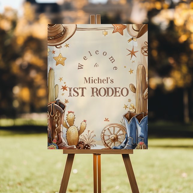 Cactus Desert 1st Rodeo Party Foam Board (Creator Uploaded)