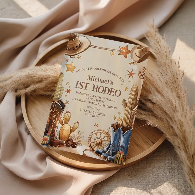 Cactus Desert 1st Rodeo Party Invitation (Creator Uploaded)