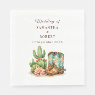 Cactus Desert Arizona Cacti Cowboy Wedding Napkins