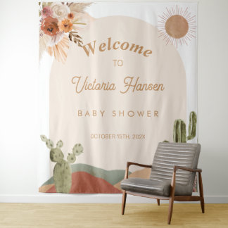 Cactus Desert Baby Shower Southwestern backdrop