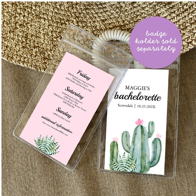 Cactus Desert Bachelorette Itinerary Badge Insert (Creator Uploaded)