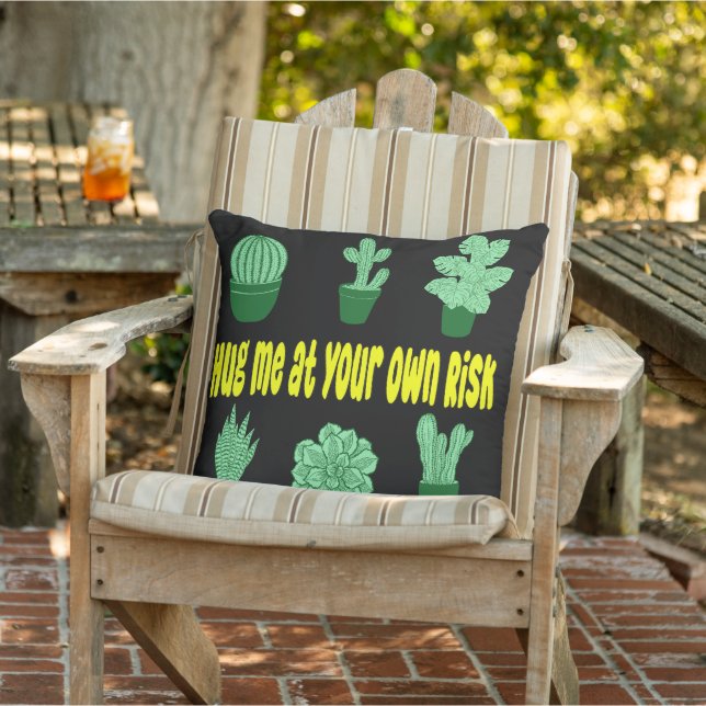 Cactus desert cacti Plant modern Pattern Outdoor Pillow (Chair)