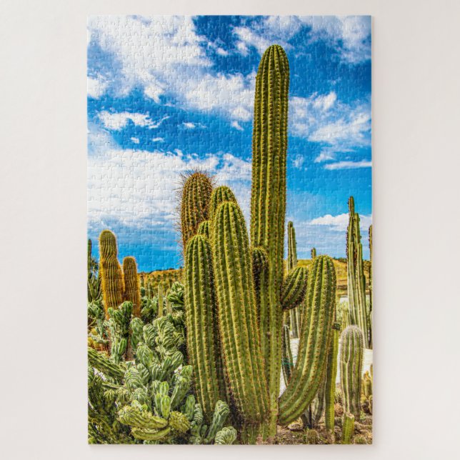 Cactus Desert Garden Floral Plants Botanical Jigsaw Puzzle (Vertical)