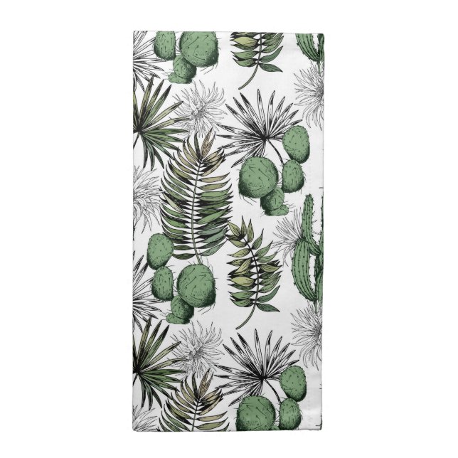 Cactus Desert Pattern Cloth Napkin (Half Fold)