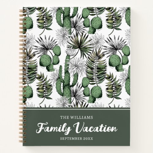 Cactus Desert Pattern  Family Vacation Journal