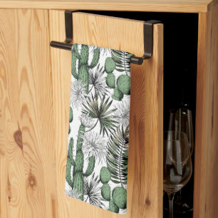 Cactus Desert Pattern Kitchen Towel