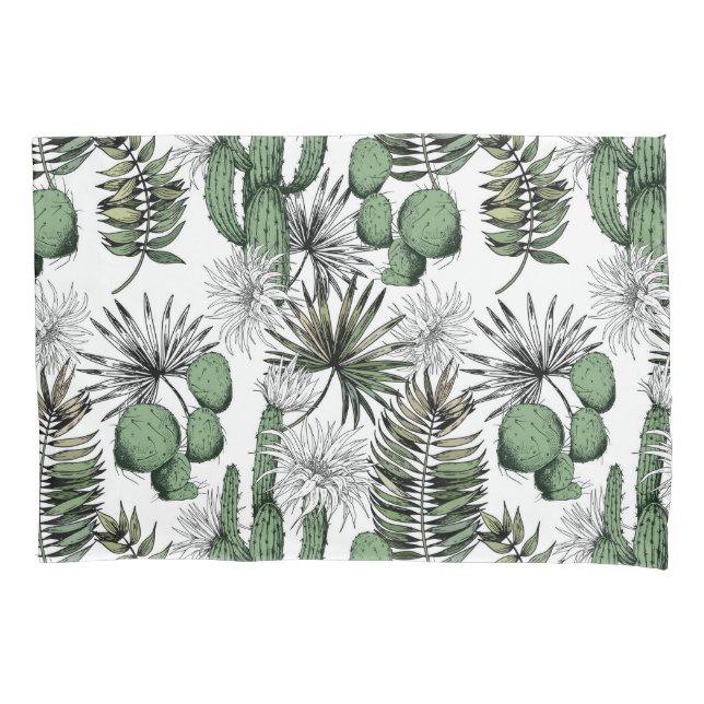 Cactus Desert Pattern Pillow Case (Front-Left)